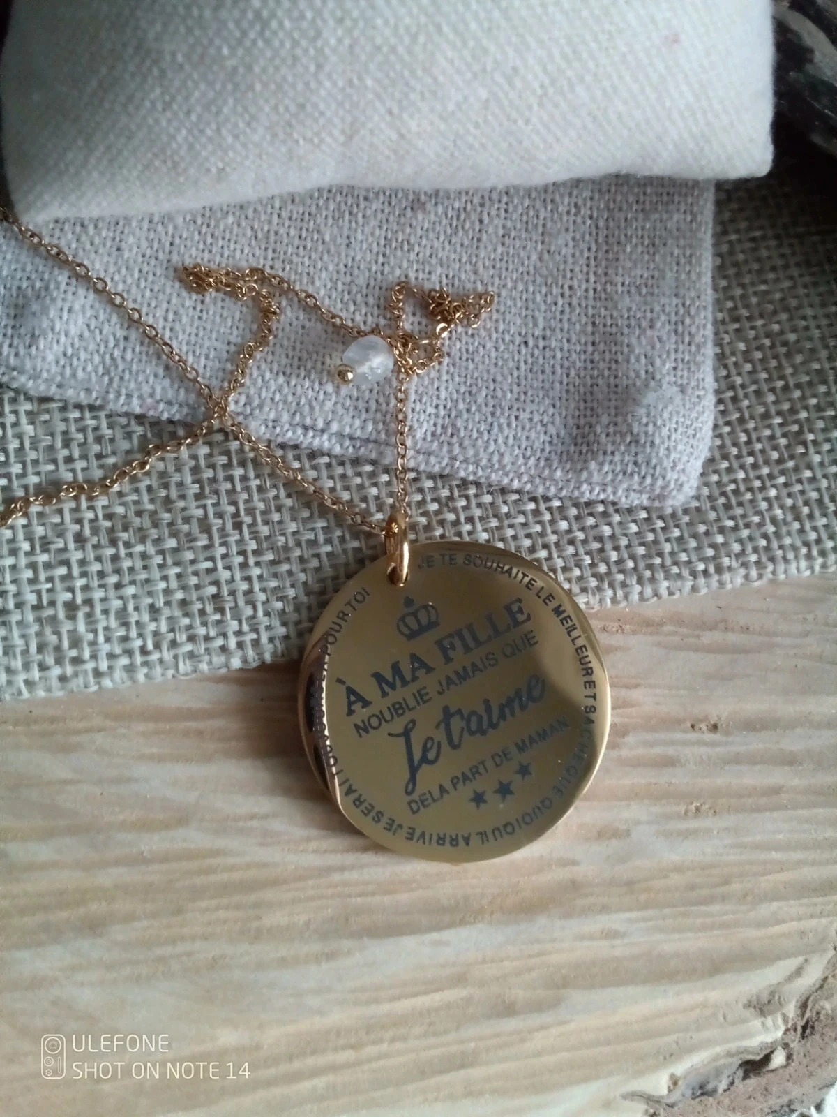Collier pendentif à ma fille avec lune nacrée – photo 5